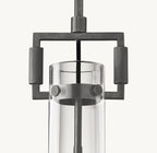 7 Inch Clear Glass Long Cylinder Pendant Light - Machinist