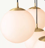 62 Inch Alabaster Globe Spider Chandelier - Cirque