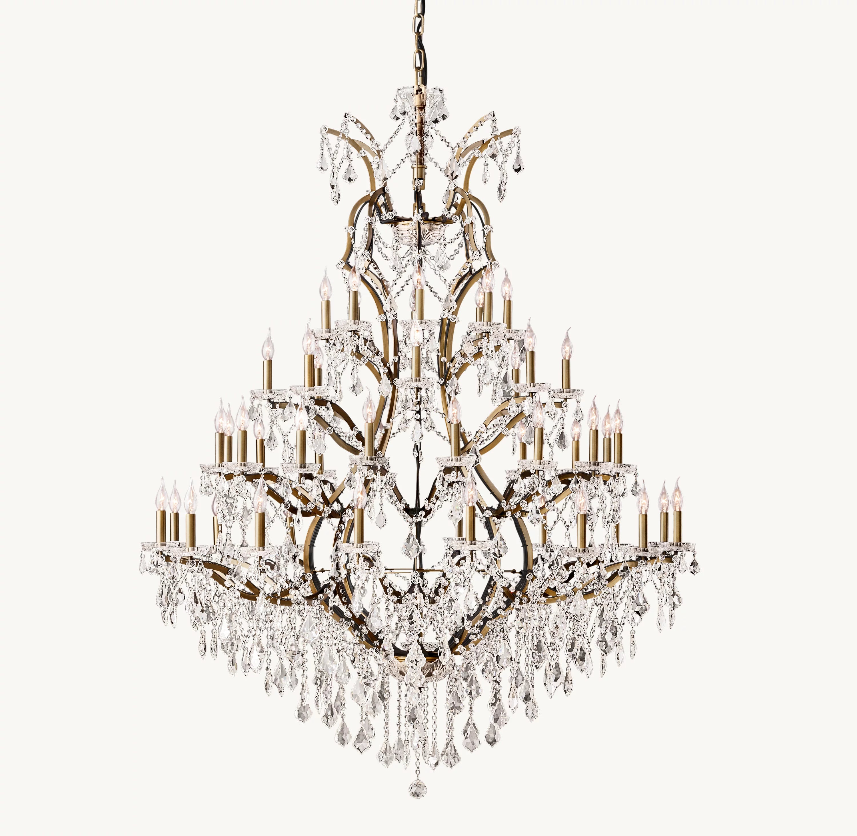 60 Inch Candelabra Crystal Chandelier - Rococo