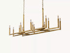 72 Inch Forged Candlestick Linear Chandelier - Thaddeus