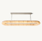 74 Inch Lisse Oval Alabaster Chandelier - Rivage