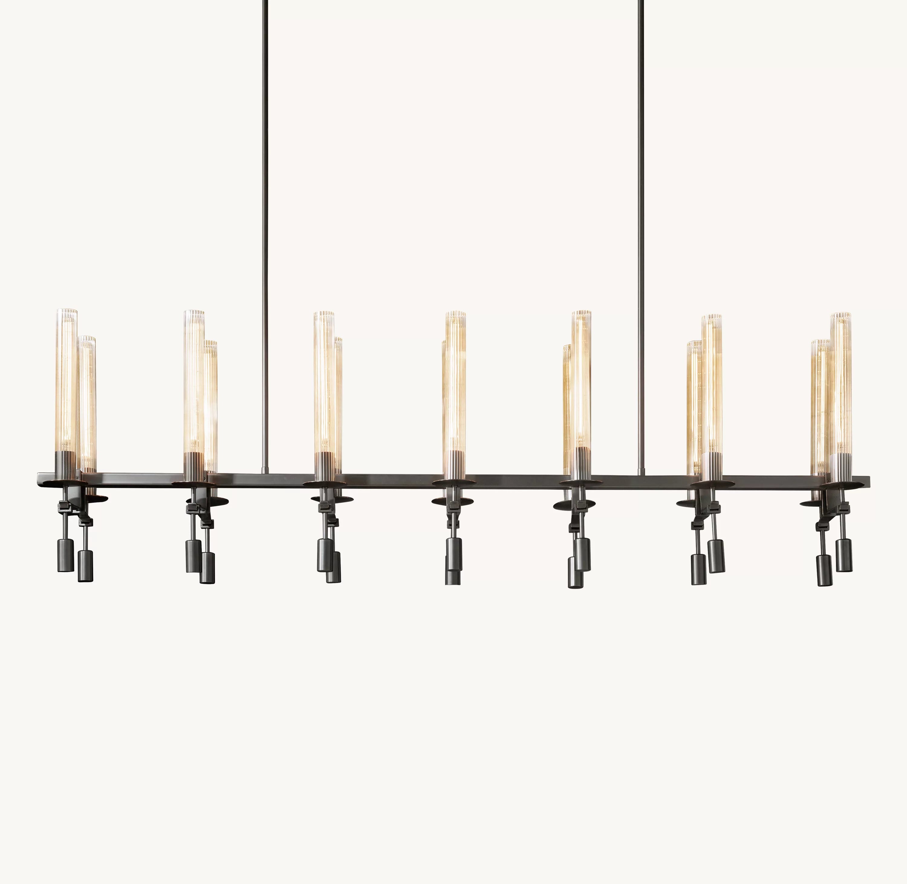 66 Inch Candle Linear Chandelier - Fontanelle