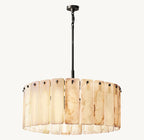 36 Inch Alabaster Round Chandelier - Calamette