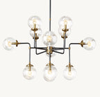 42 Inch Clear Glass Sputnik Globe Chandelier - Bistro