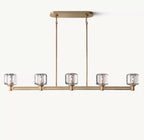 54 Inch Crystal Linear Candle Chandelier - Demaret