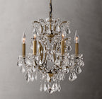 18 Inch Candelabra Crystal Chandelier - Rococo
