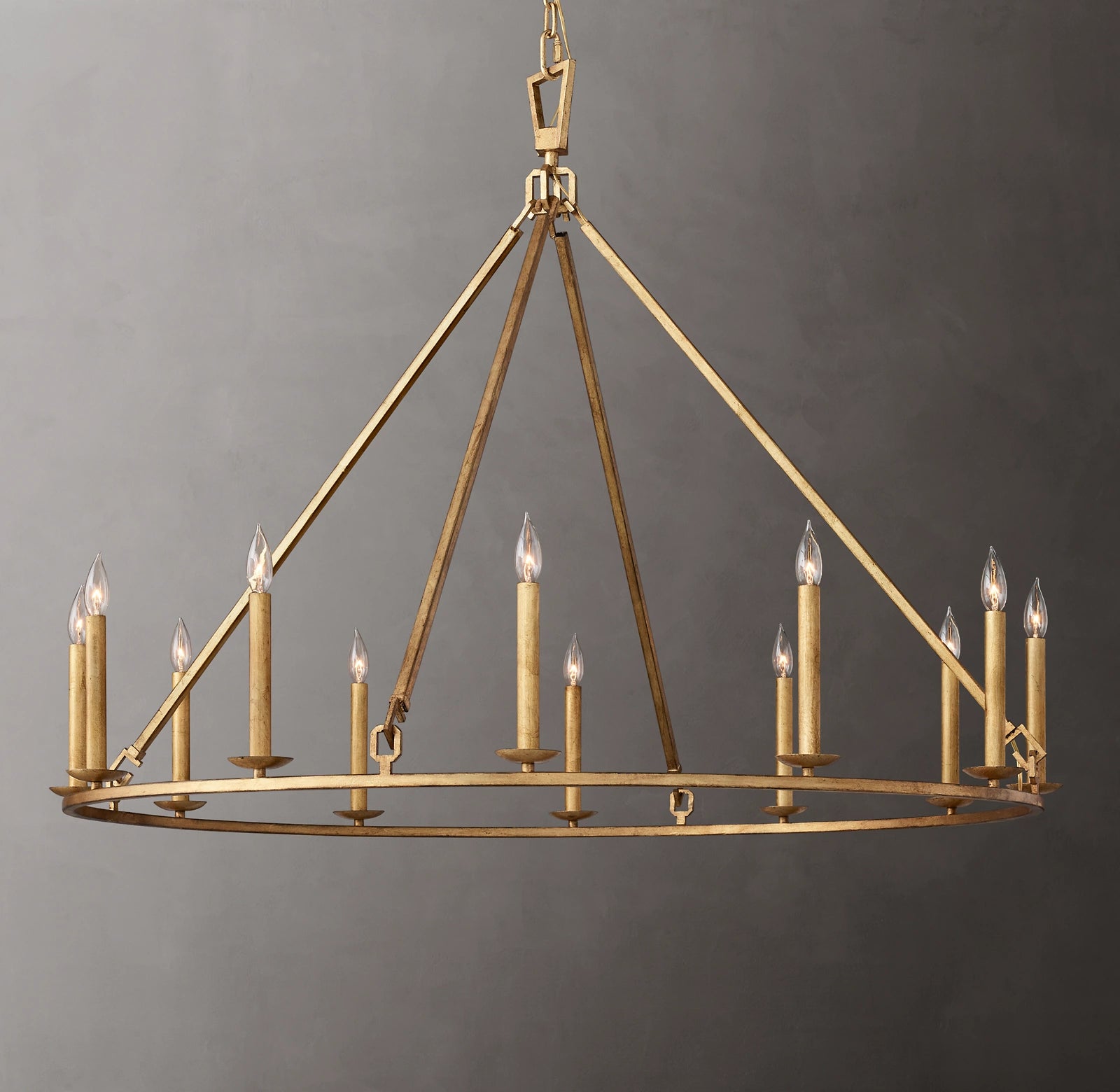 50 Inch Candelabra Round Chandelier – Openwork