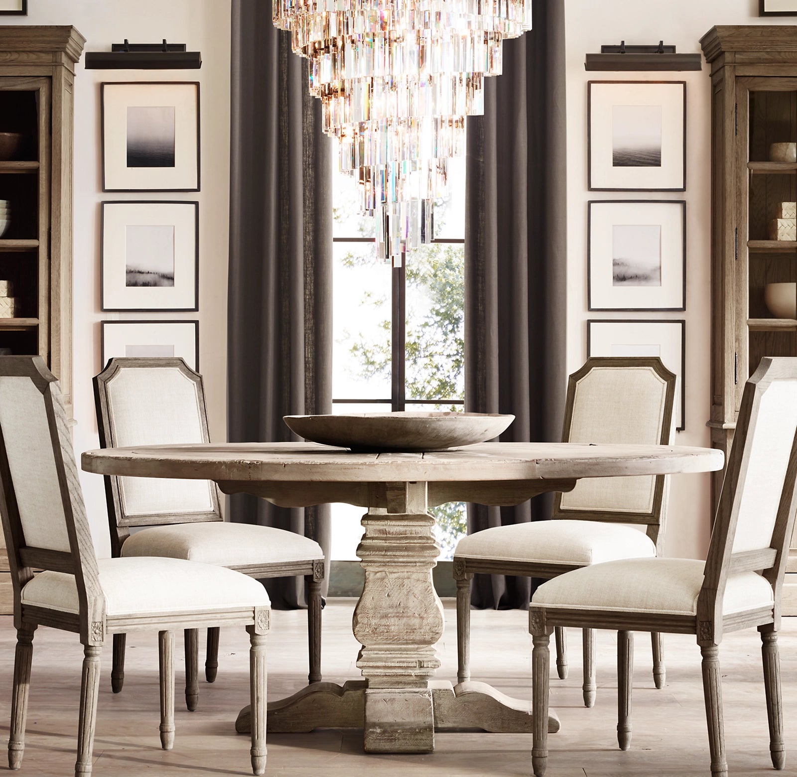 36 Inch Crystal Prism Cascading Chandelier - Helix