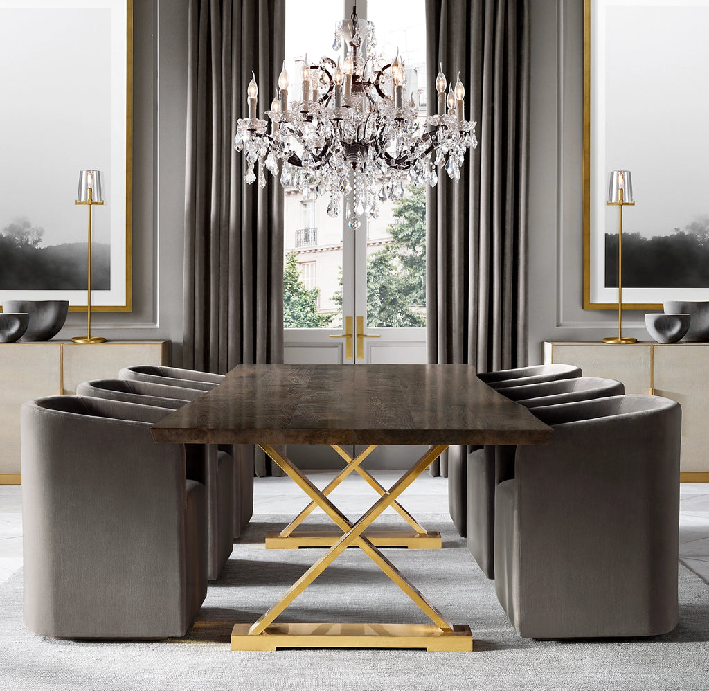 33 Inch Candelabra Crystal Chandelier - Rococo