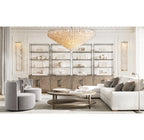 62 Inch Clear Murano Glass Tiered Chandelier - Chiara