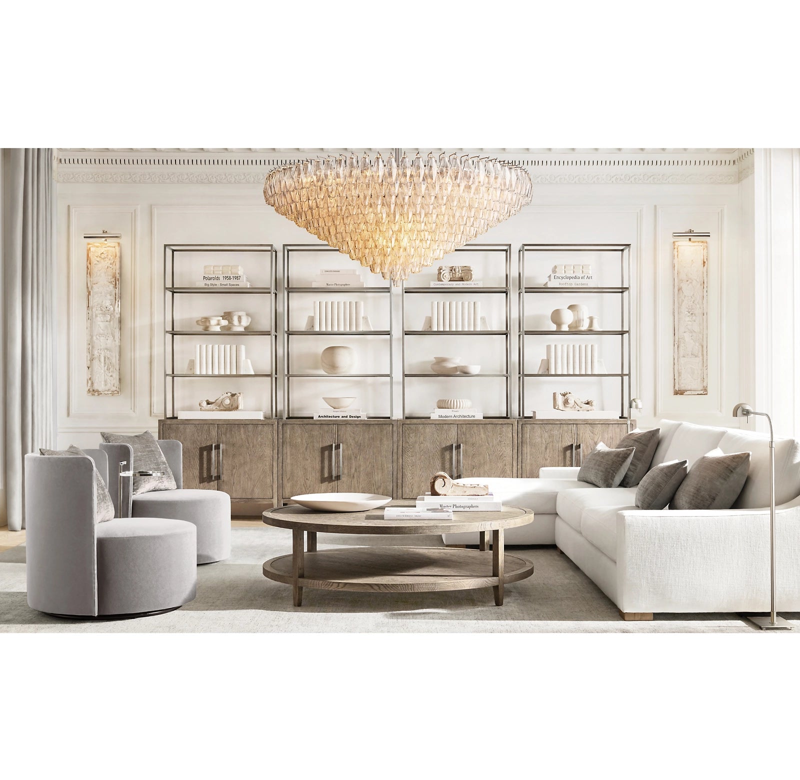 62 Inch Clear Murano Glass Tiered Chandelier - Chiara