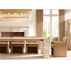 54 Inch Tronchi Glass Rectangular Chandelier - Cielo