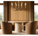 38 Inch Candlestick Swoop Arm Chandelier - Rousseau