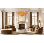 62 Inch Smoked Murano Glass Tiered Chandelier - Chiara