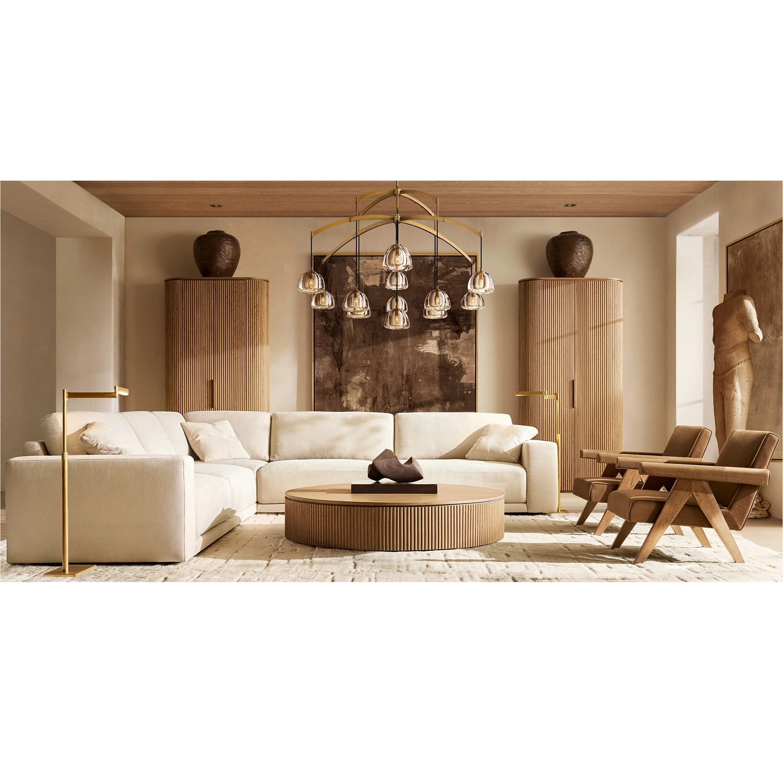 60 Inch Crystal Cluster Chandelier - Hemisphere
