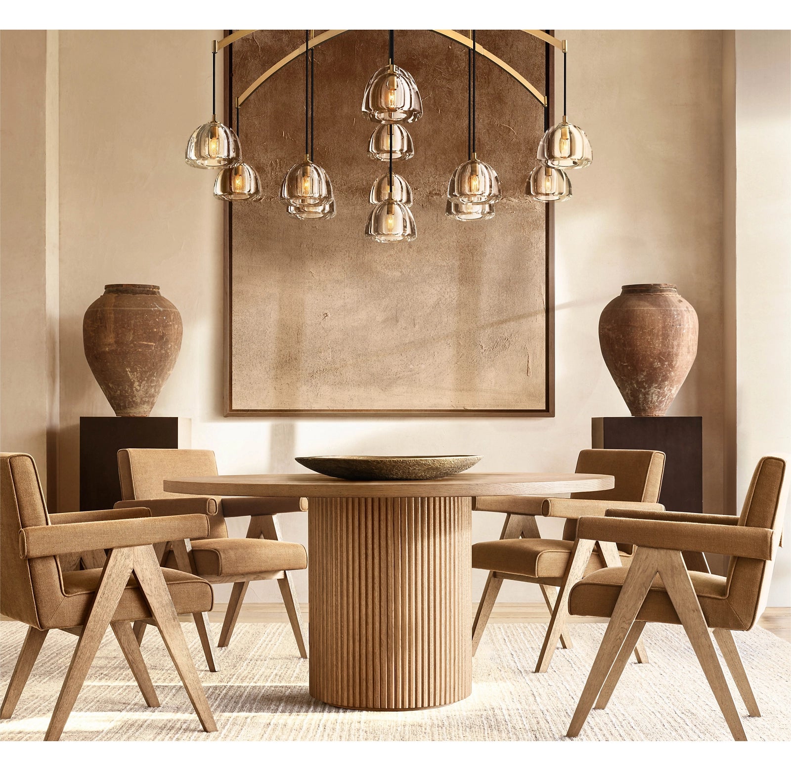 60 Inch Crystal Cluster Chandelier - Hemisphere
