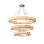 60 Inch Lueur Three-Tier Alabaster Chandelier - Rivage