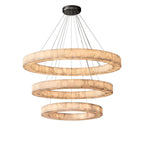 60 Inch Lueur Three-Tier Alabaster Chandelier - Rivage