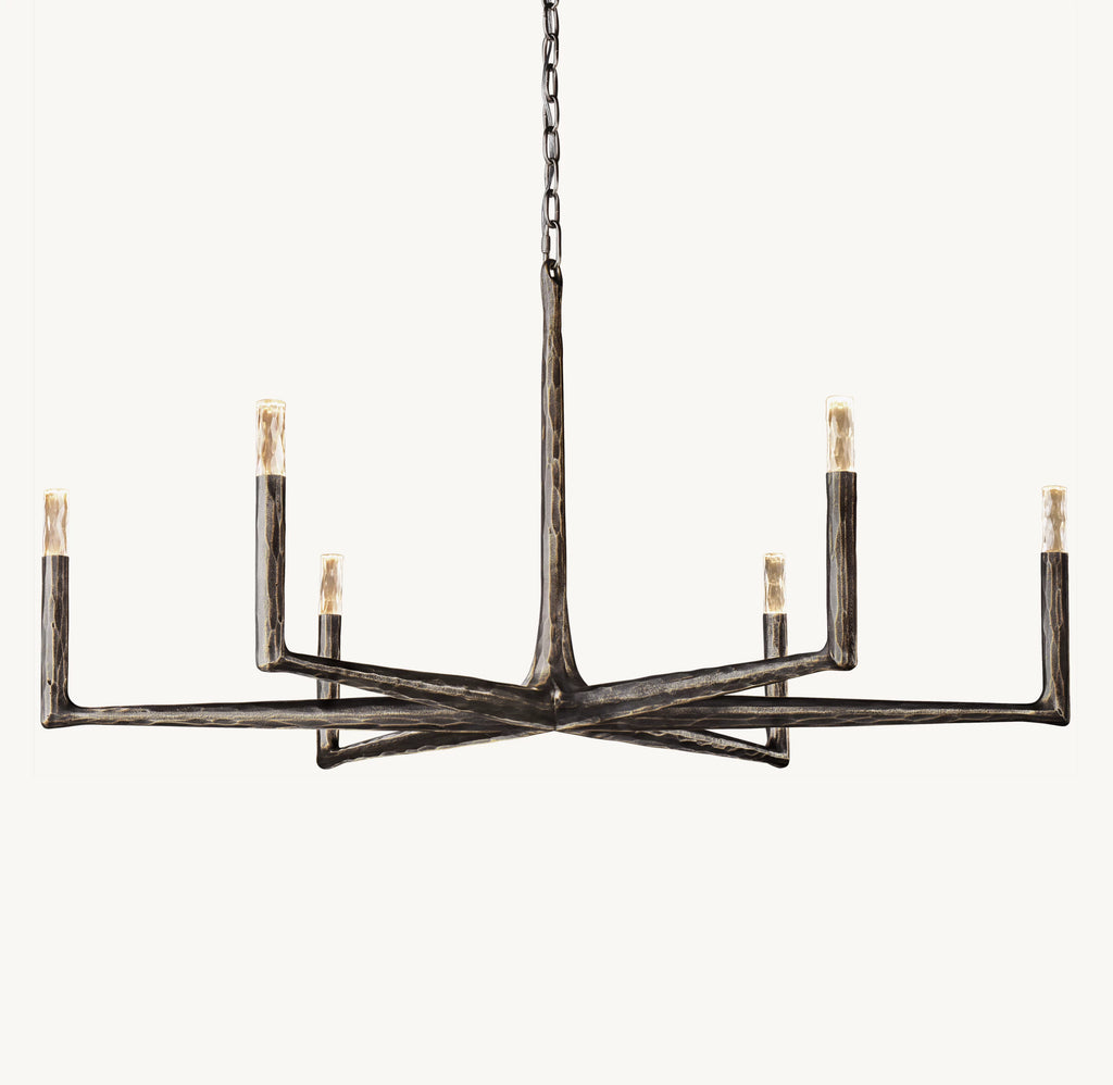 48 Inch Forged Candlestick Chandelier - Thaddeus