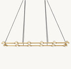 72 Inch Globe Crystal Rectangular Chandelier - Eclatant