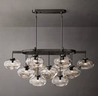 54 Inch Glass Bubble Oval Chandelier - Cabrette