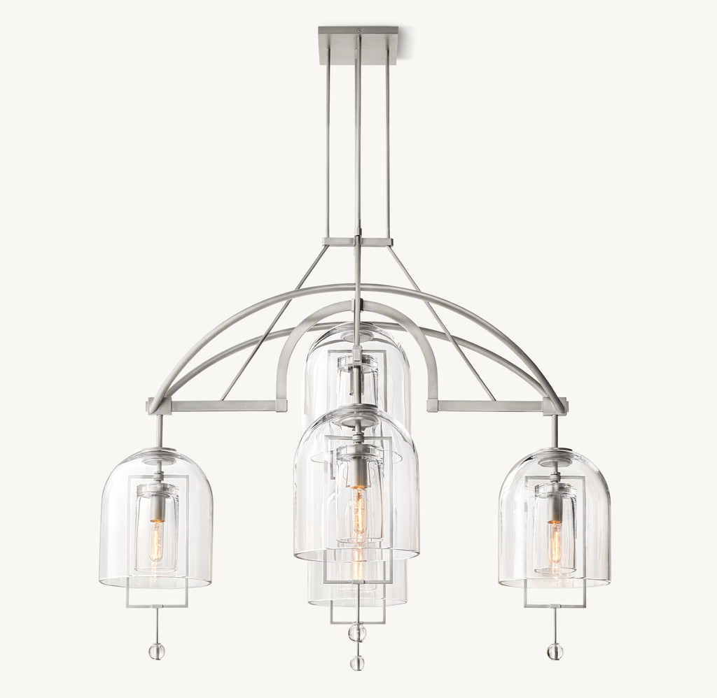 48 Inch Bell Glass Chandelier - Fulcrum