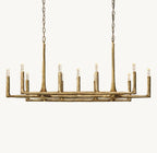 54 Inch Forged Candlestick Linear Chandelier - Thaddeus