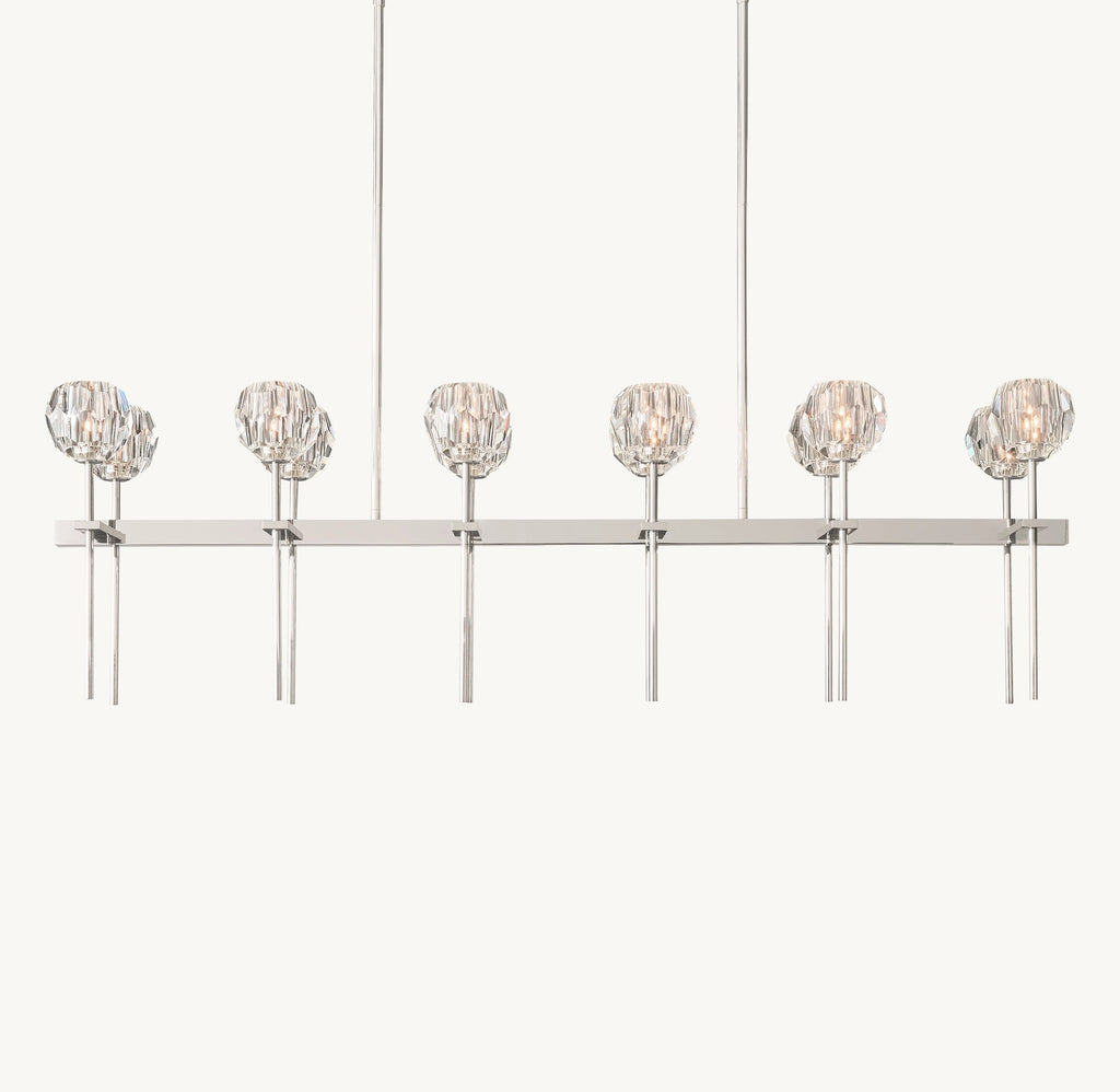 60 Inch Crystal Double Linear Chandelier – Boule