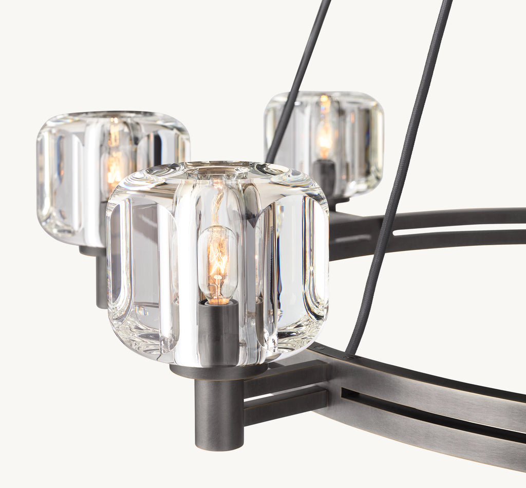 48 Inch Crystal Round Candle Chandelier - Demaret