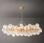 63 Inch Glass Bubble Linear Chandelier - Talia
