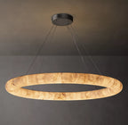 60 Inch Lisse Ring Alabaster Chandelier - Rivage