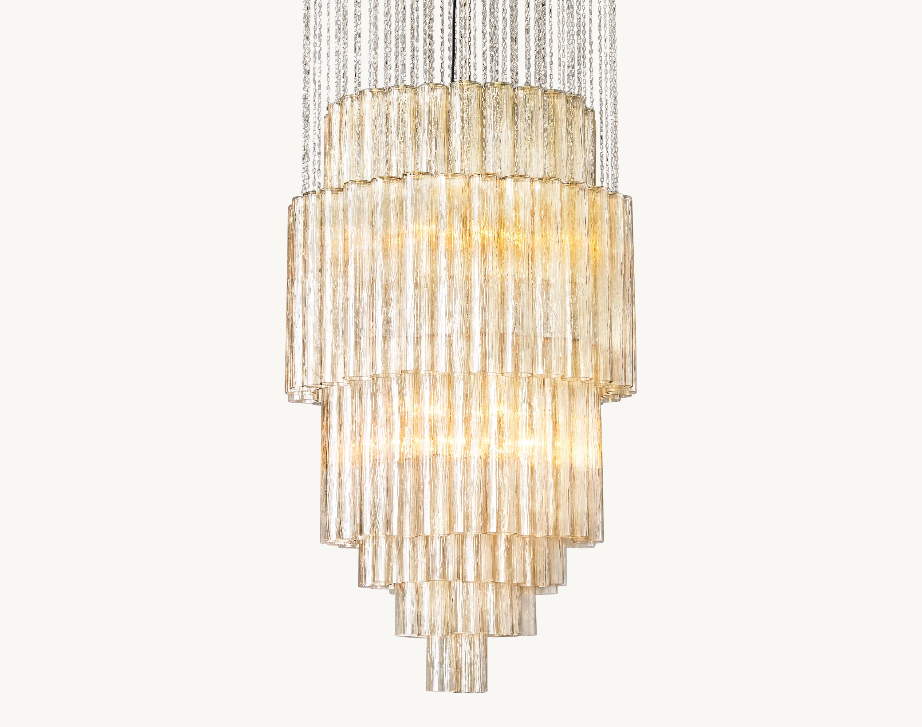 29 Inch Tronchi Murano Glass Tiered Chandelier - Serenella