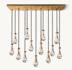 54 Inch Raindrop Linear Chandelier – Ava