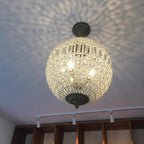 18 Inch French Orb Crystal Pendant Light - Clara