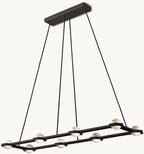 54 Inch Globe Crystal Rectangular Chandelier - Eclatant