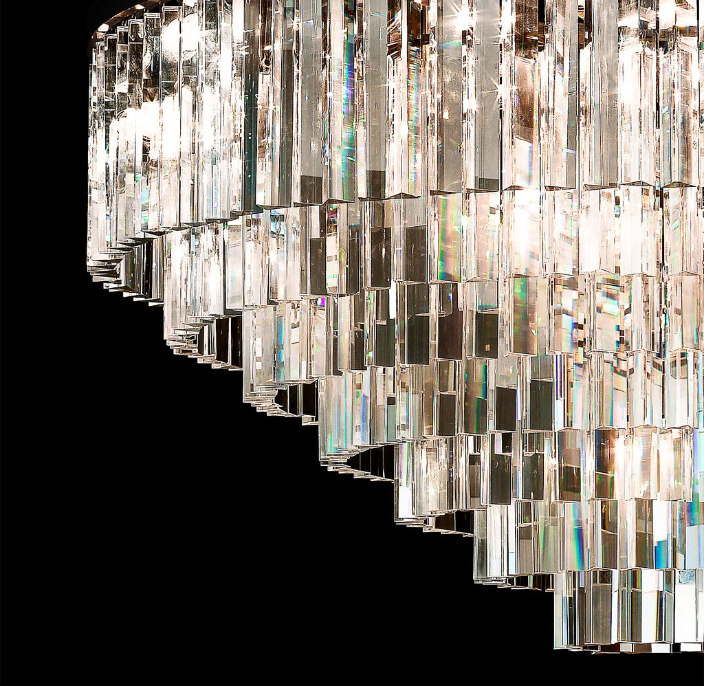 44 Inch Crystal Prism Tiered Chandelier - Odeon