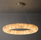 31 Inch Lisse Ring Alabaster Chandelier - Rivage