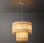 22 Inch Alabaster Two-Tier Chandelier - San Marco