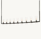 69 Inch Cylindrical Glass Candle Linear Chandelier - Ravelle