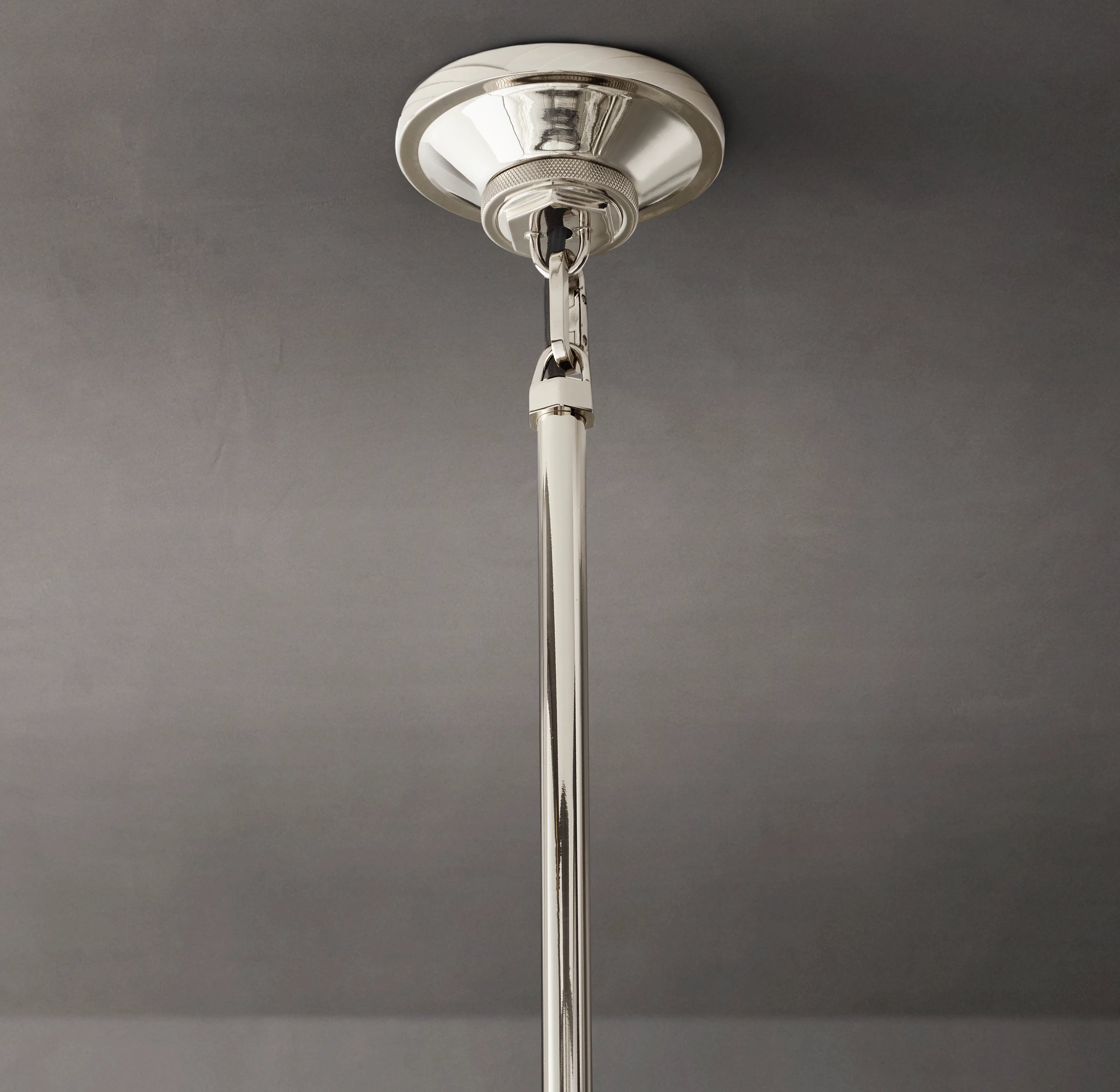 10 Inch Ribbed Glass Dome Pendant Light - Machinist