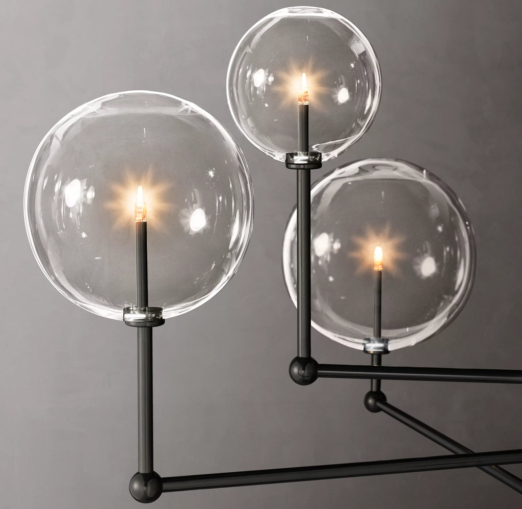 46 Inch Sputnik Globe Glass Chandelier - Mobile