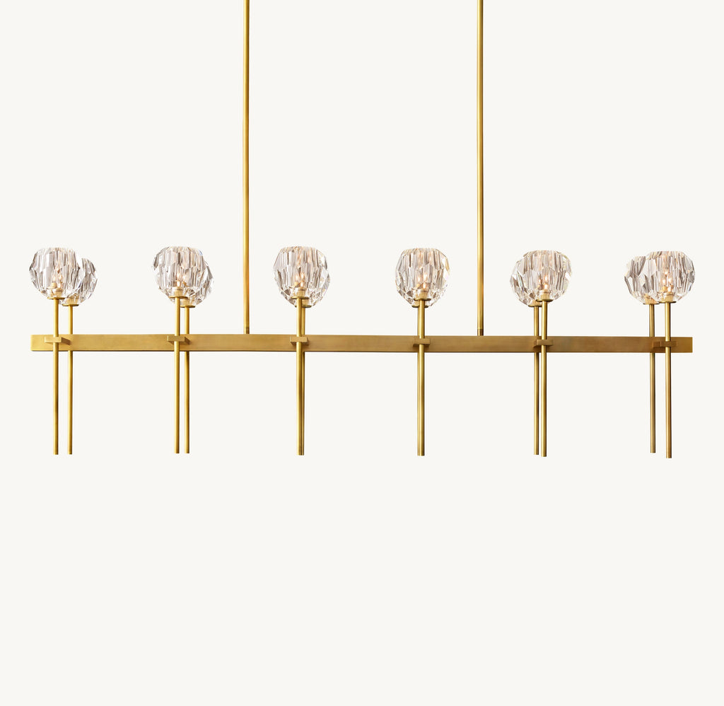 60 Inch Crystal Double Linear Chandelier – Boule