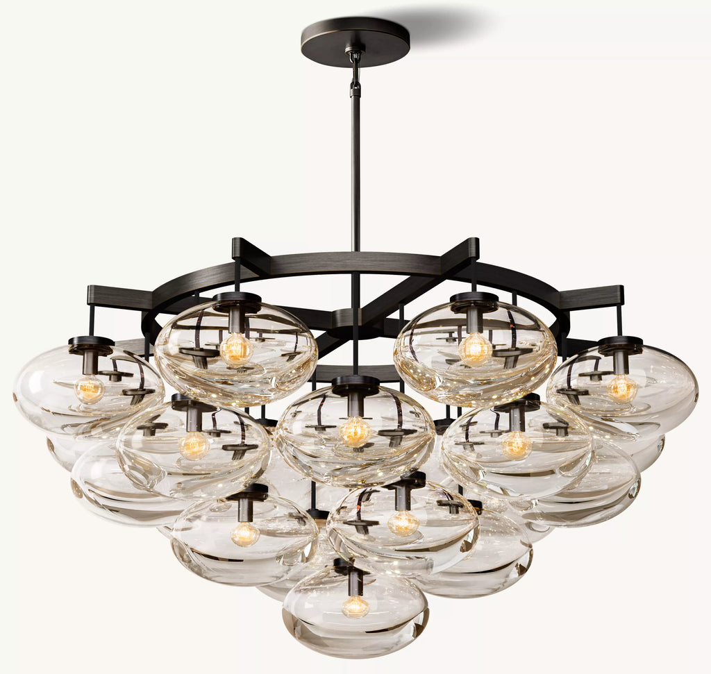 48 Inch Globe Glass Cluster Chandelier - Cabrette