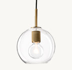 8 Inch Globe Glass Pendant Light - Utilitaire
