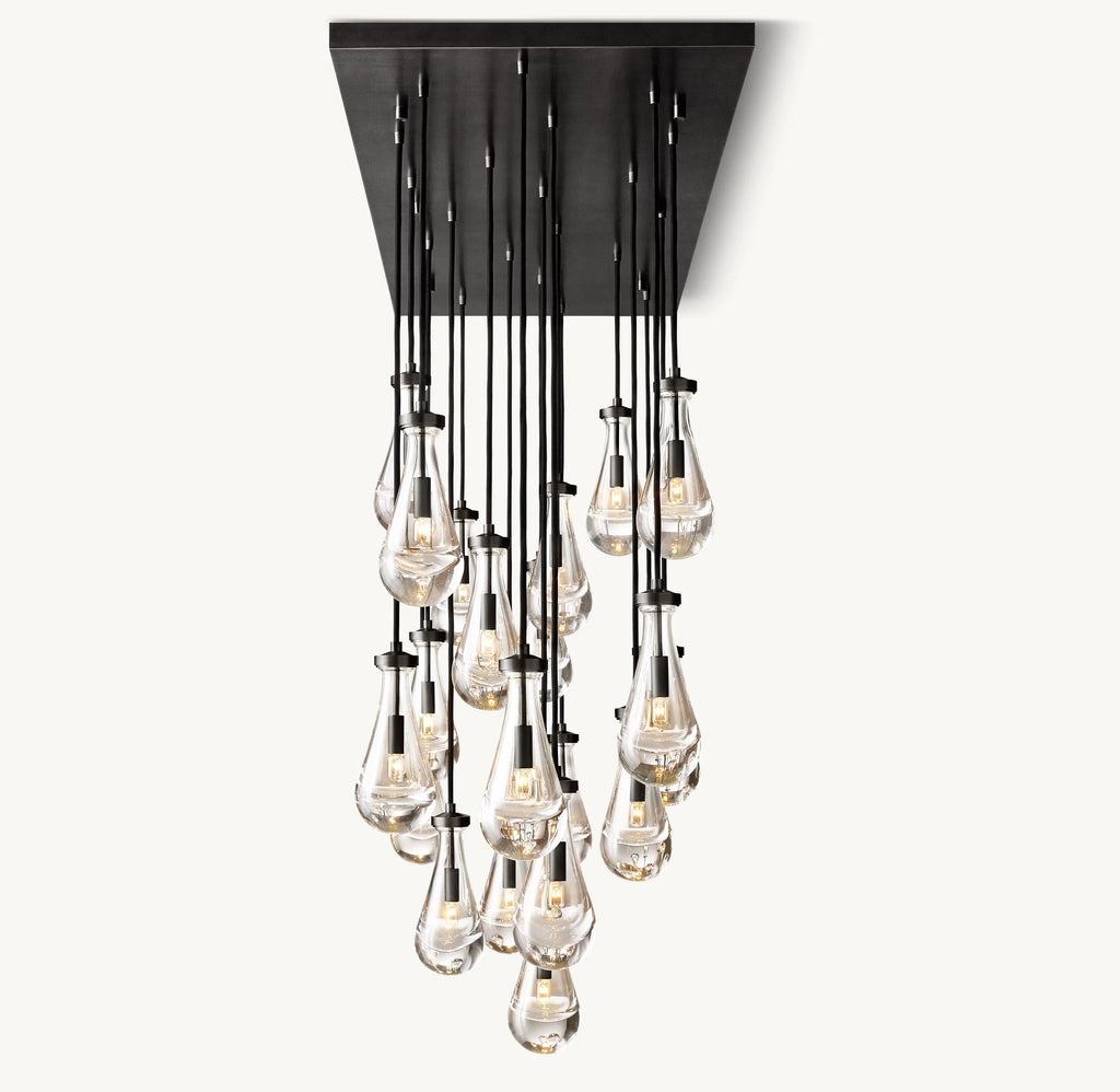 72 Inch Raindrop Linear Chandelier – Ava