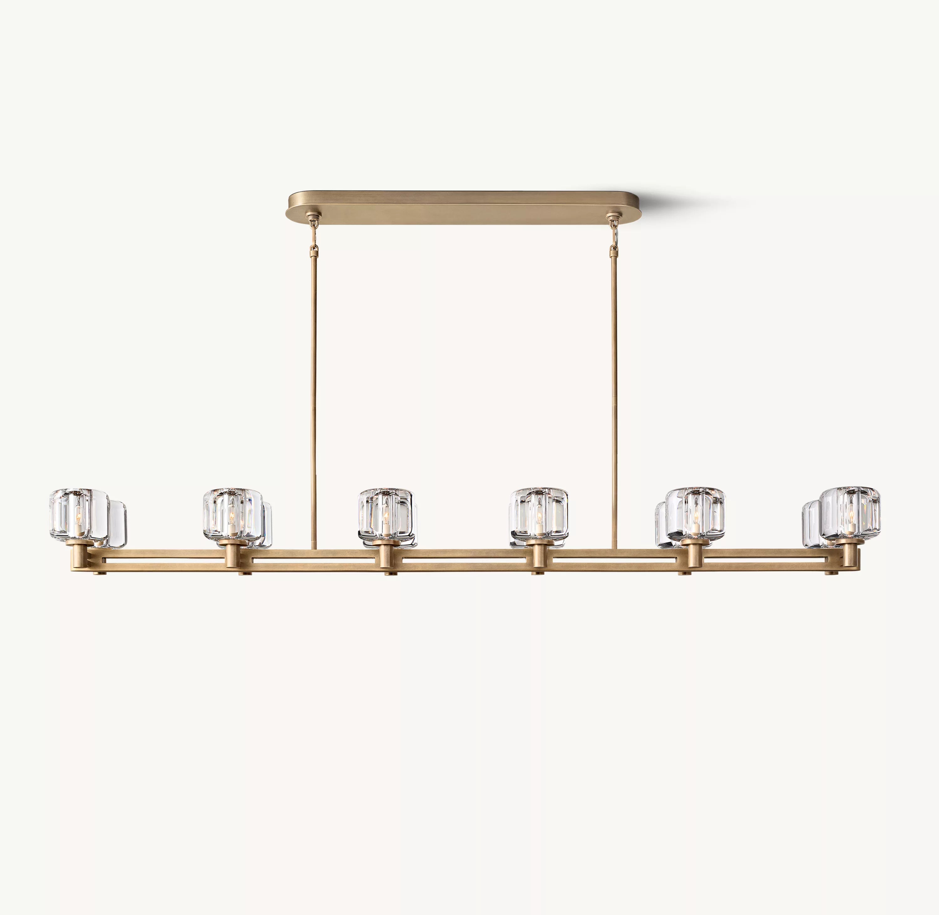 72 Inch Crystal Double Linear Candle Chandelier - Demaret