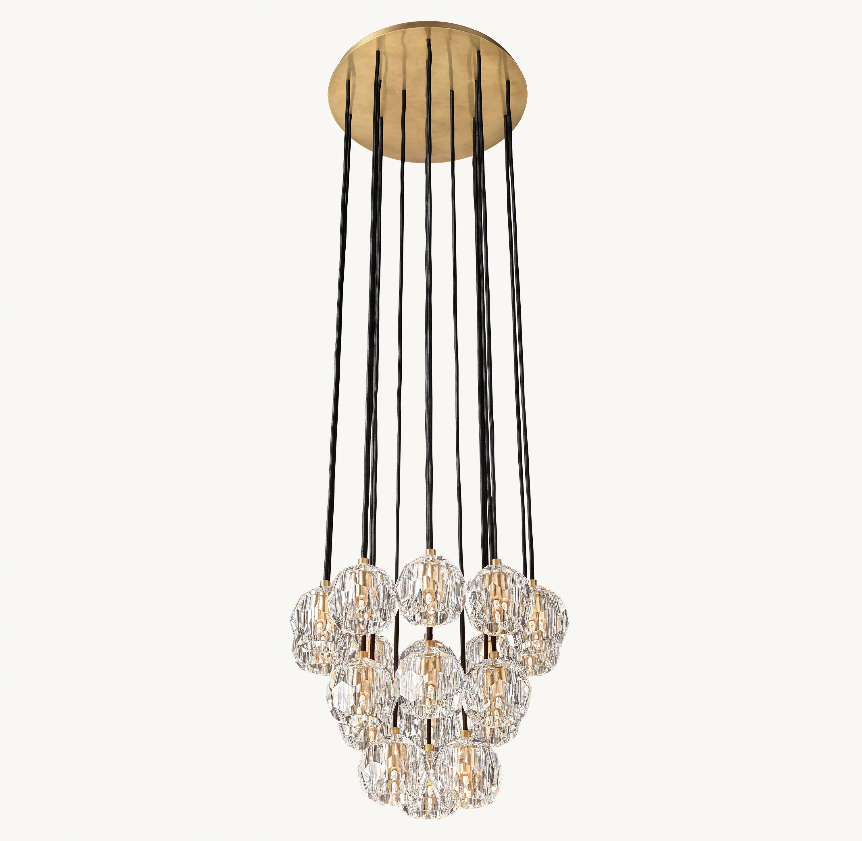 19 Inch Crystal Cluster Chandelier – Boule