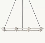 54 Inch Globe Crystal Rectangular Chandelier - Eclatant