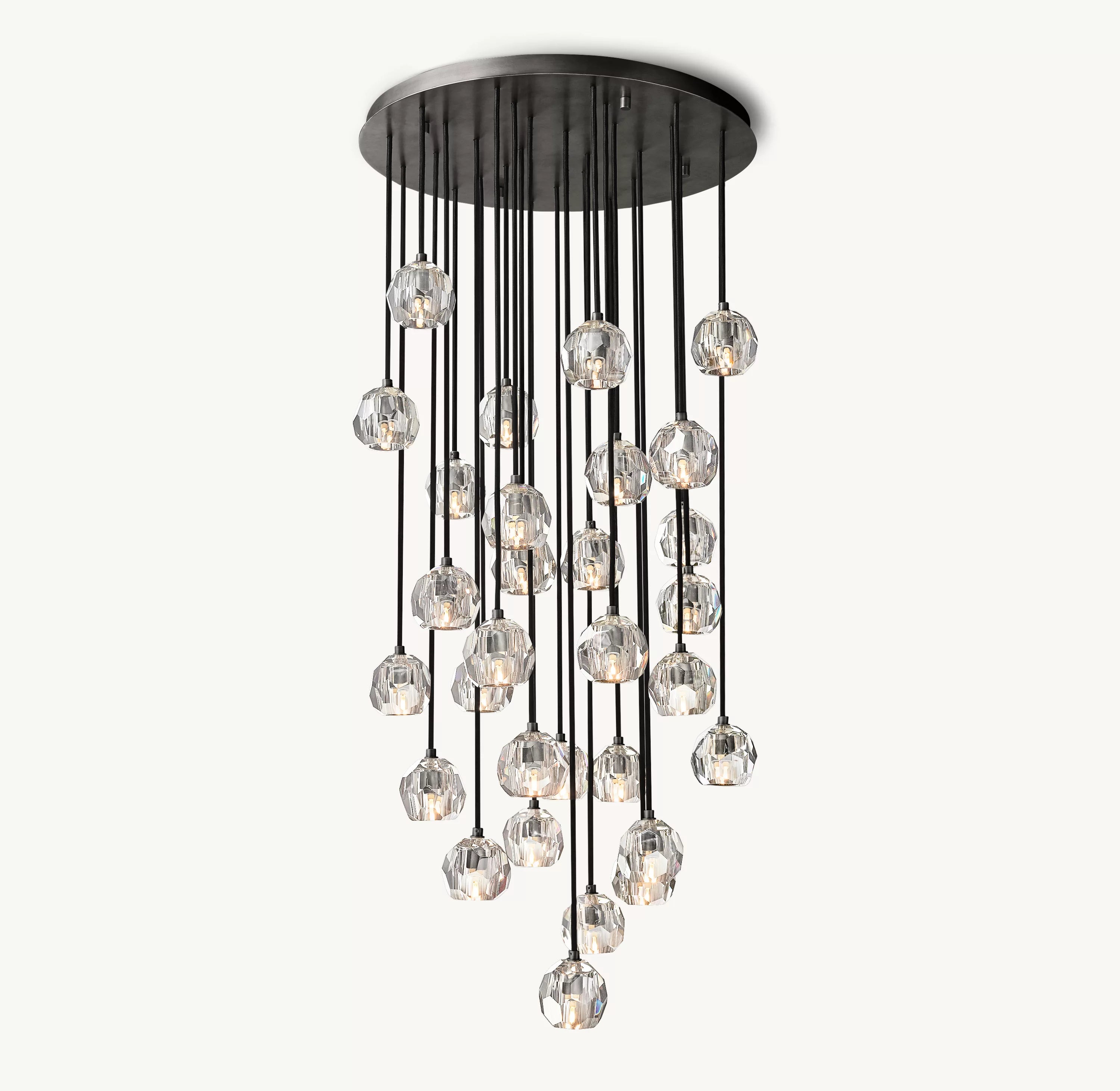 30 Inch Crystal Cluster Chandelier – Boule