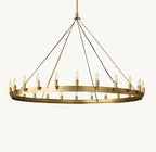 50 Inch Vintage Filament Bent Tip Candle Round Chandelier - Camino